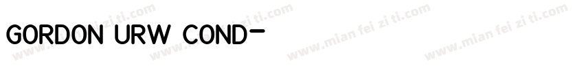 gordon urw cond字体转换